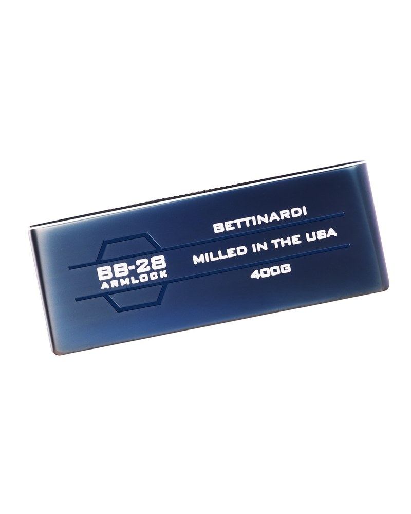 The sole of the Bettinardi BB28 Armlock reading 400g and milled in the USA
