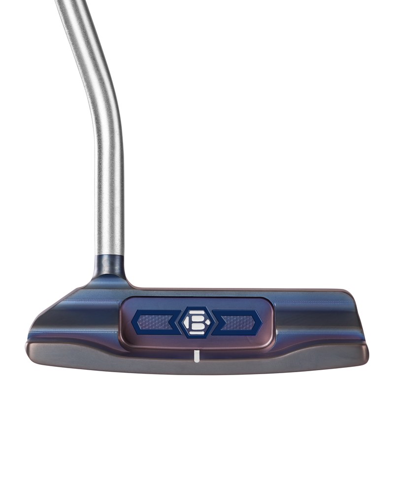 The Bettinardi BB28 Armlock putter from the rear showing the Savannah Blue finish