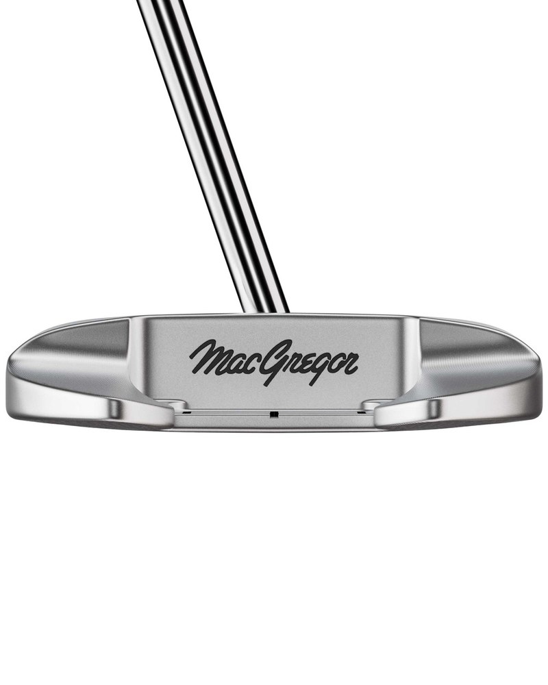 The sole of the MacGregor MT Milled 002 showing the heel and toe weights