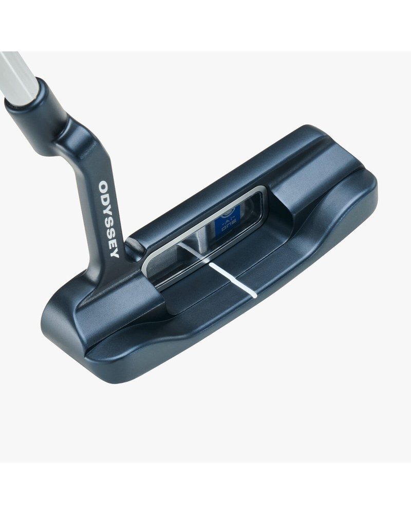 The Ai-ONE #1 CH putter from the rear showing the centre shaft entry
