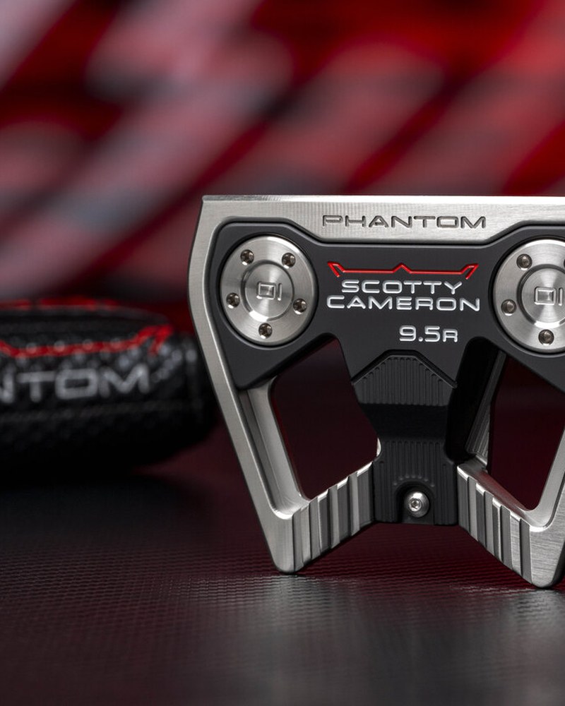 The Scotty Cameron Phantom 9.5R showing the jet neck and Phantom badging