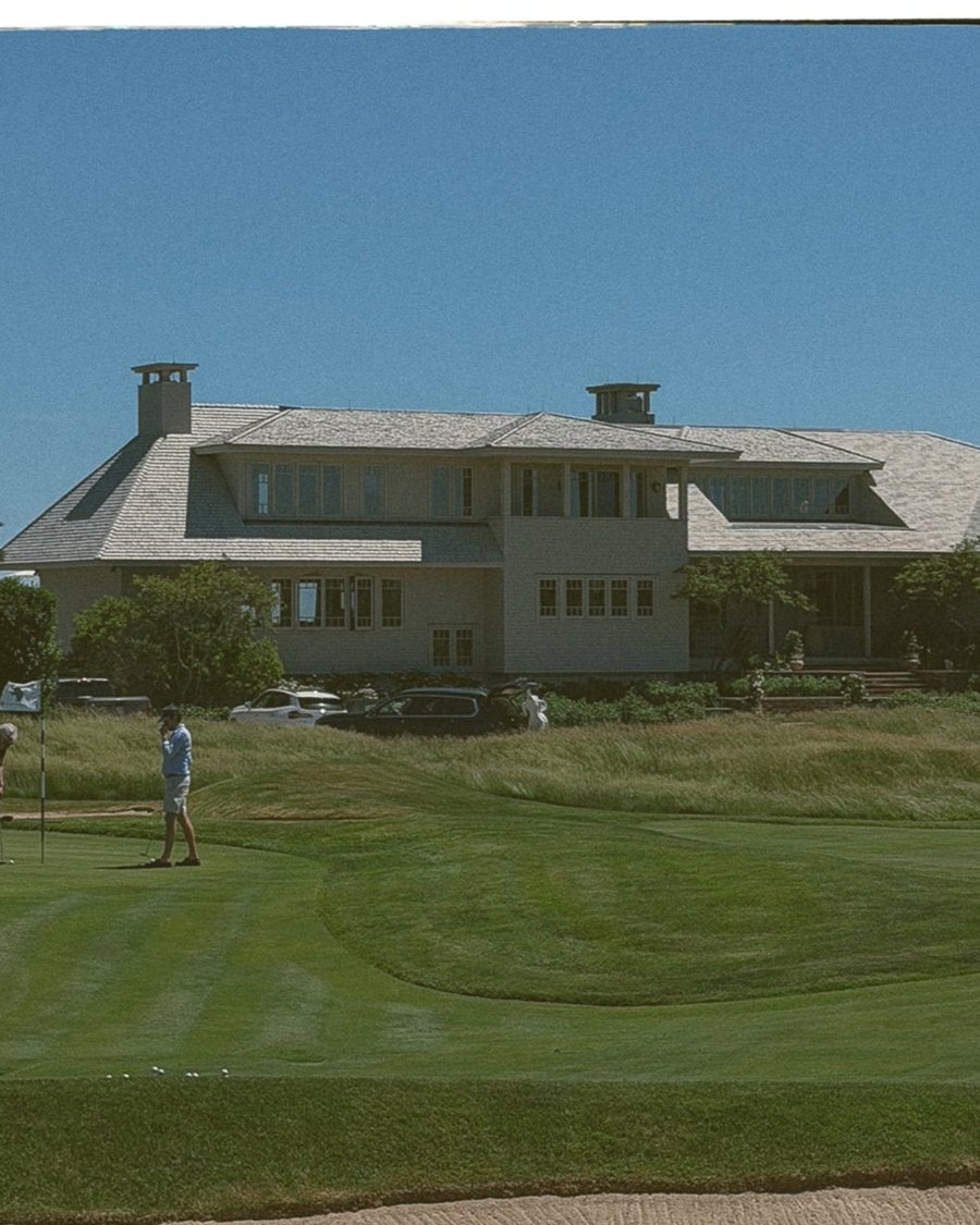 The house above the private nine-hole course in Sagaponack