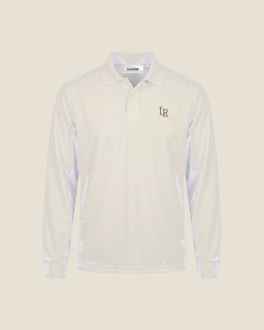 Local Rule Long-Sleeve Performance Polo - White &middot; view 4 of 5