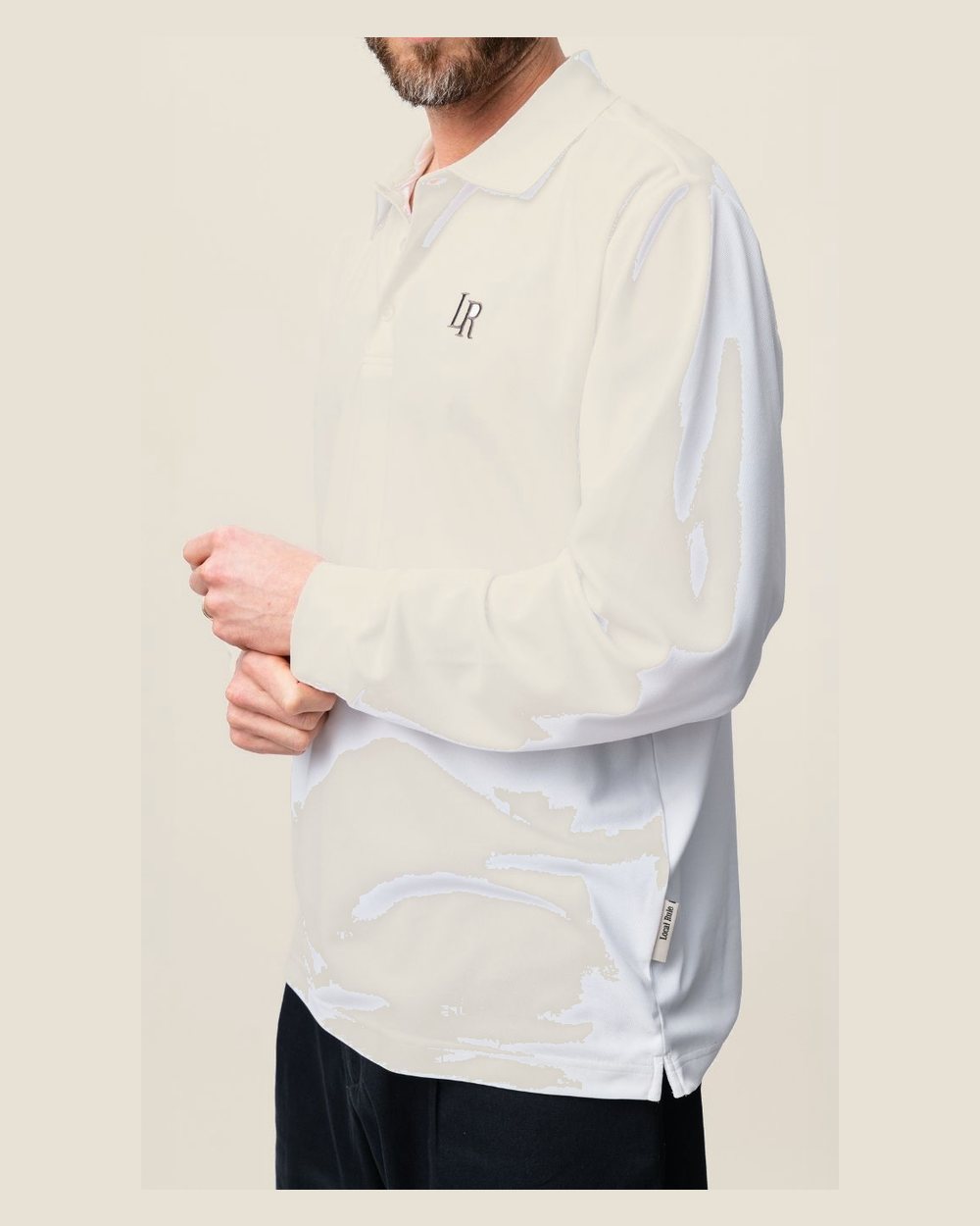Local Rule Long-Sleeve Performance Polo - White &middot; view 5 of 5