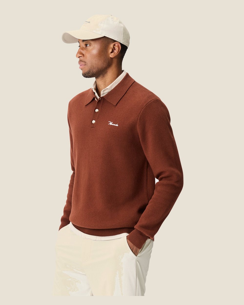 Macade Club Knit Polo - Rust &middot; view 3 of 5