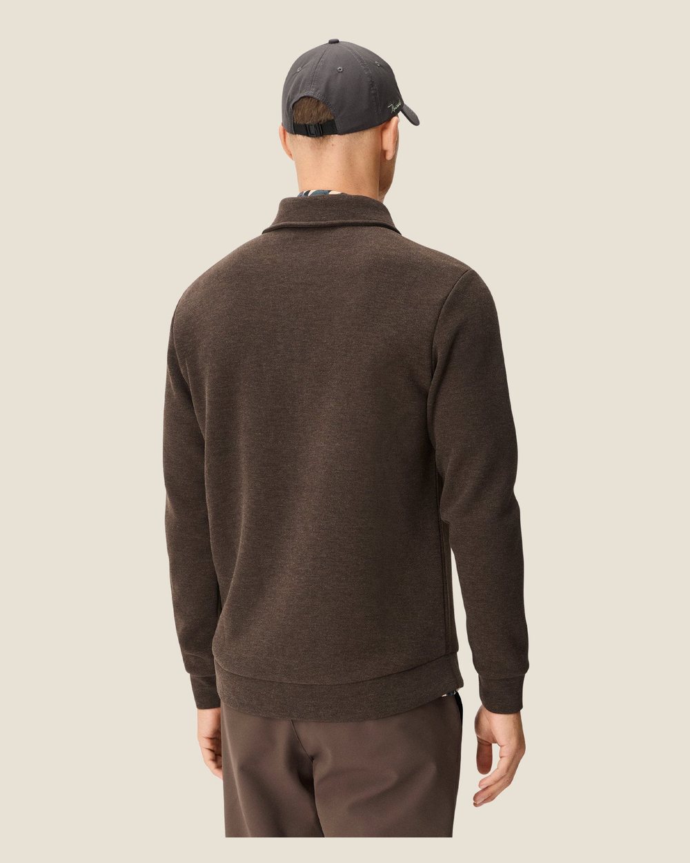 Macade Hayes Long Sleeve Zip Polo - Brown &middot; view 5 of 5