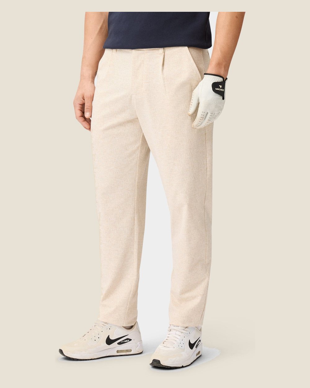 Macade Ridgeweave Pleated Trousers - Sand &middot; view 3 of 5