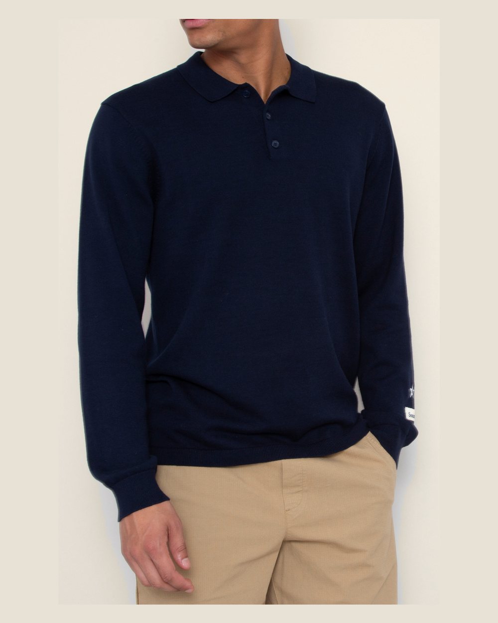 Sounder Fine Cut Knitted Polo - Deep Navy &middot; view 2 of 5