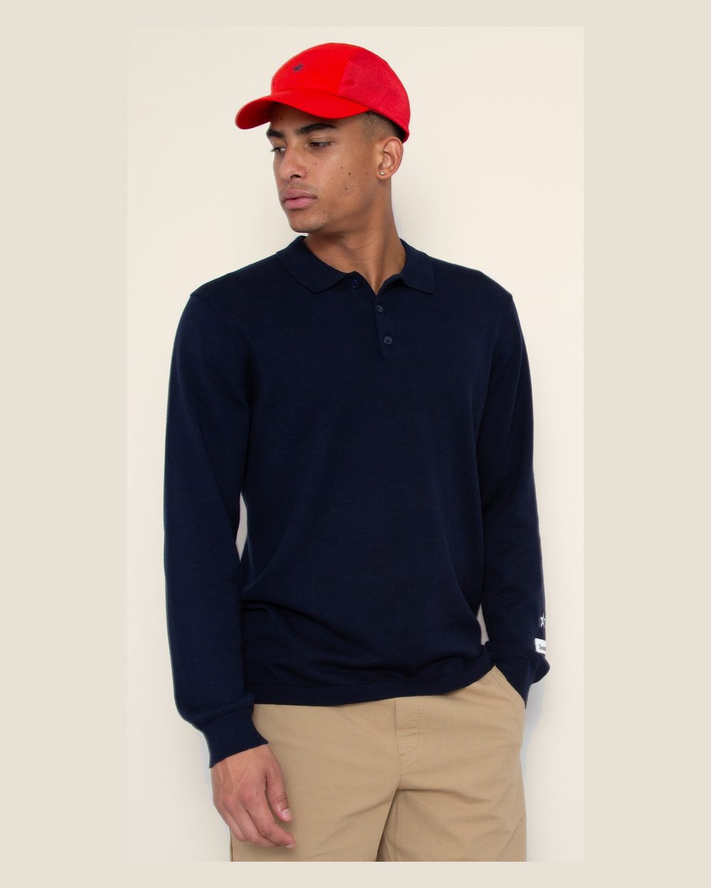 Sounder Fine Cut Knitted Polo - Deep Navy &middot; view 3 of 5