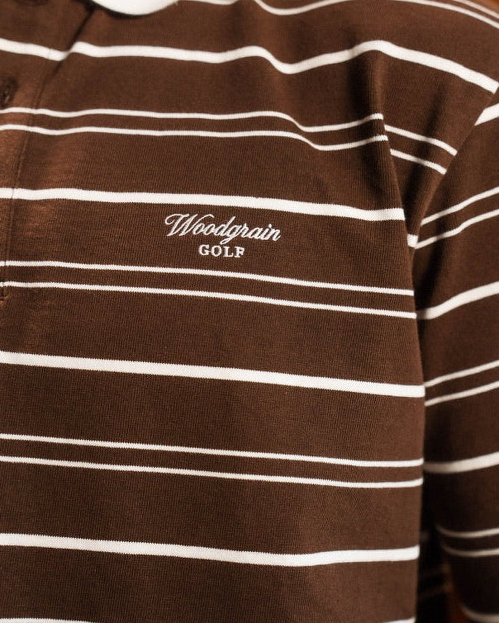 Woodgrain Golf Peak Polo • Brown &middot; view 2 of 5