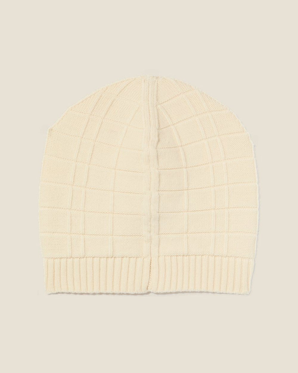 Whim Golf Spell-Out Knit Beanie in Natural &middot; view 1 of 4