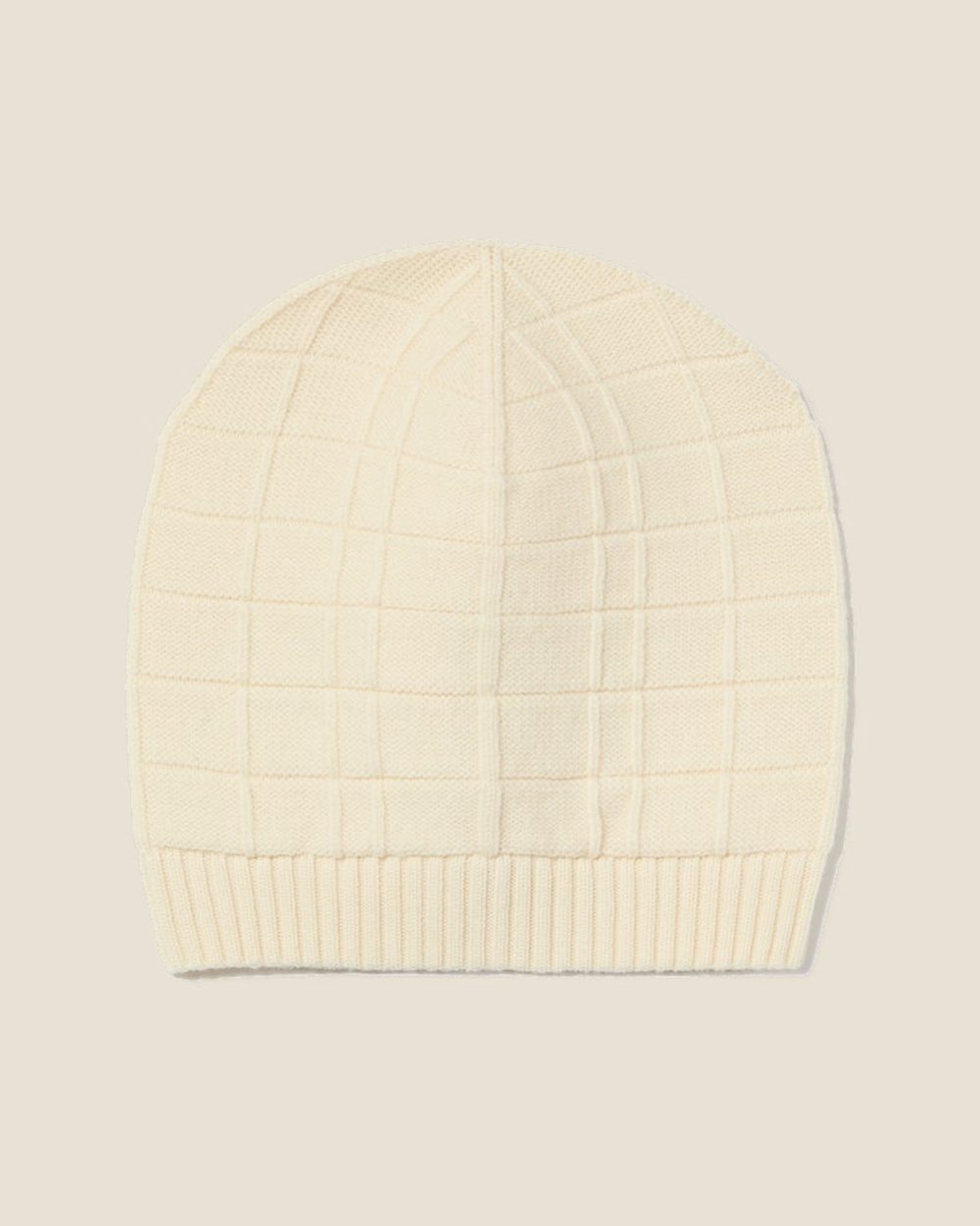 Whim Golf Spell-Out Knit Beanie in Natural &middot; view 3 of 4