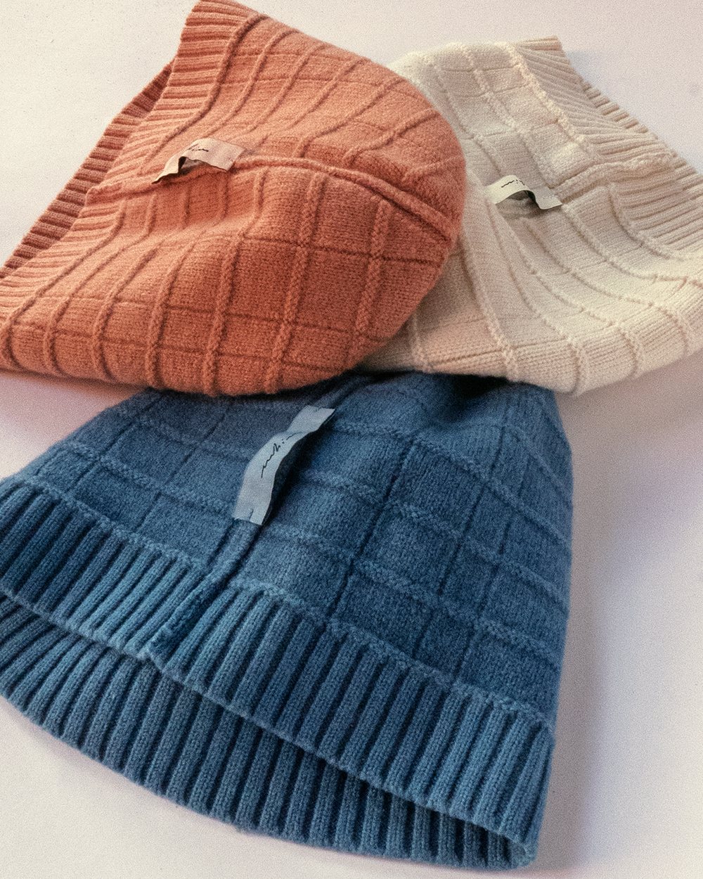 Whim Golf Spell-Out Knit Beanie in Natural &middot; view 4 of 4