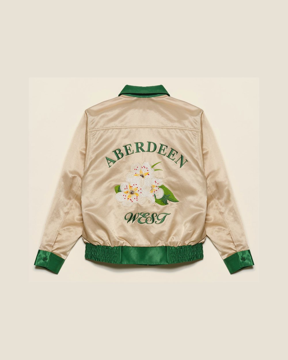 Aberdeen West Satin Trucker Jacket, Beige · view 2 of 4