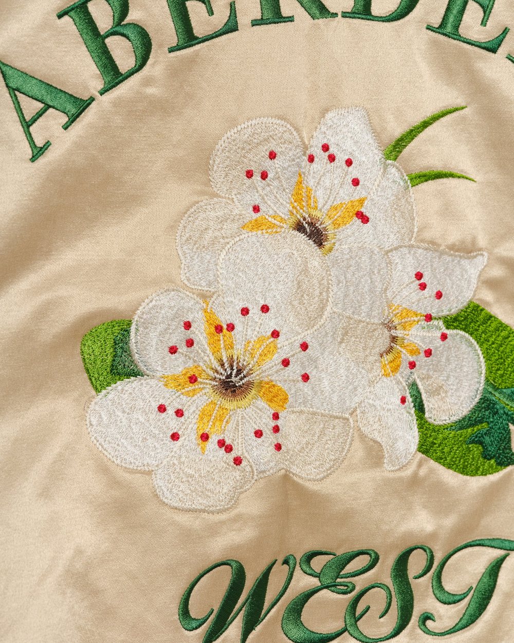 Aberdeen West Satin Trucker Jacket, Beige · view 3 of 4