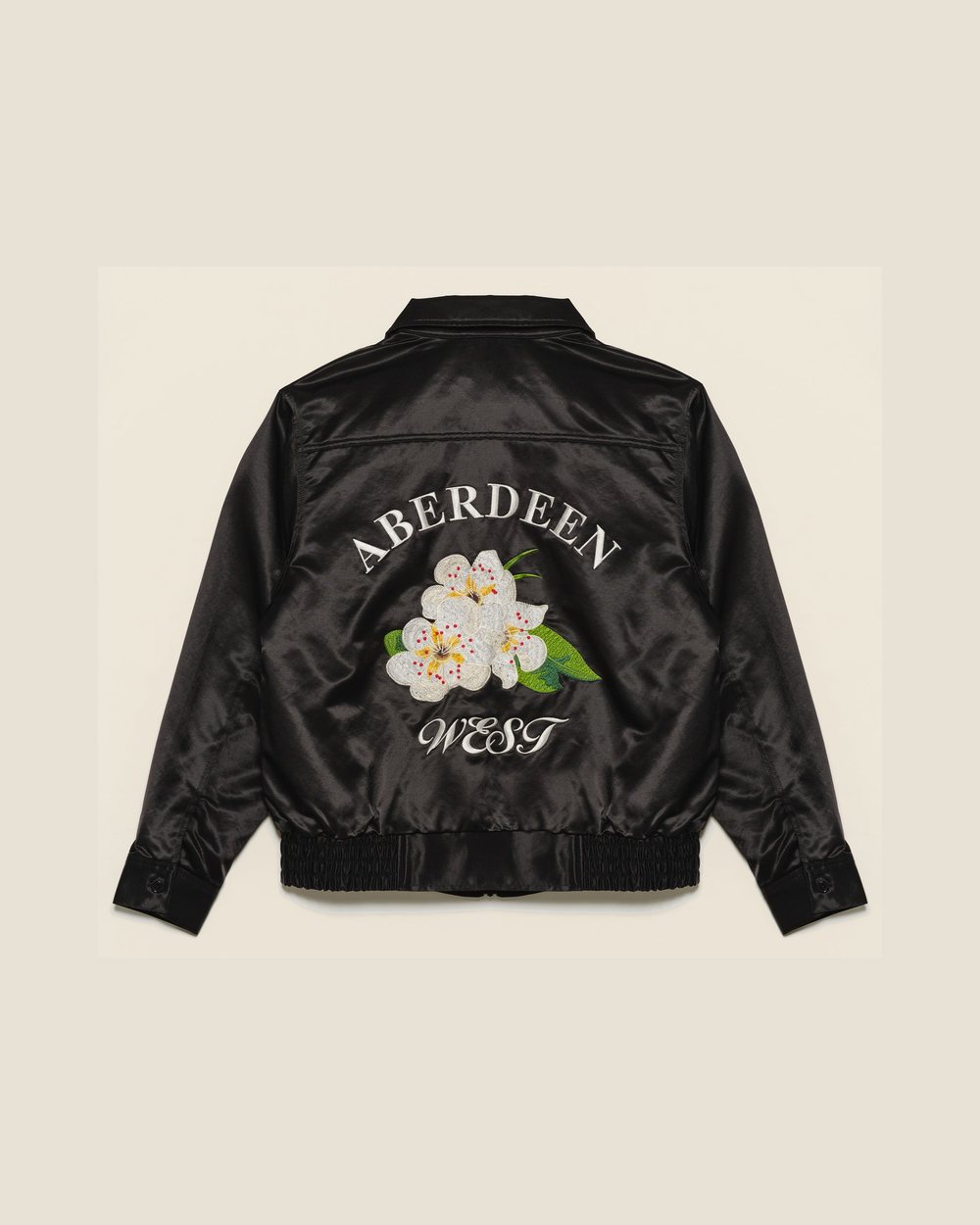 Aberdeen West Satin Trucker Jacket, Black · view 2 of 4