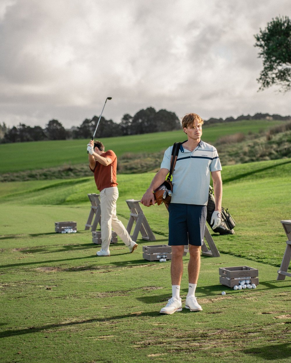We Hit Fairways Medalist Knit Polo, Sky Blue · view 1 of 5