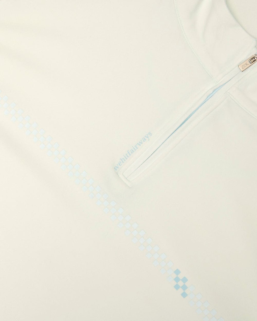 We Hit Fairways Checkered Q-Zip, Mint Blue · view 3 of 4