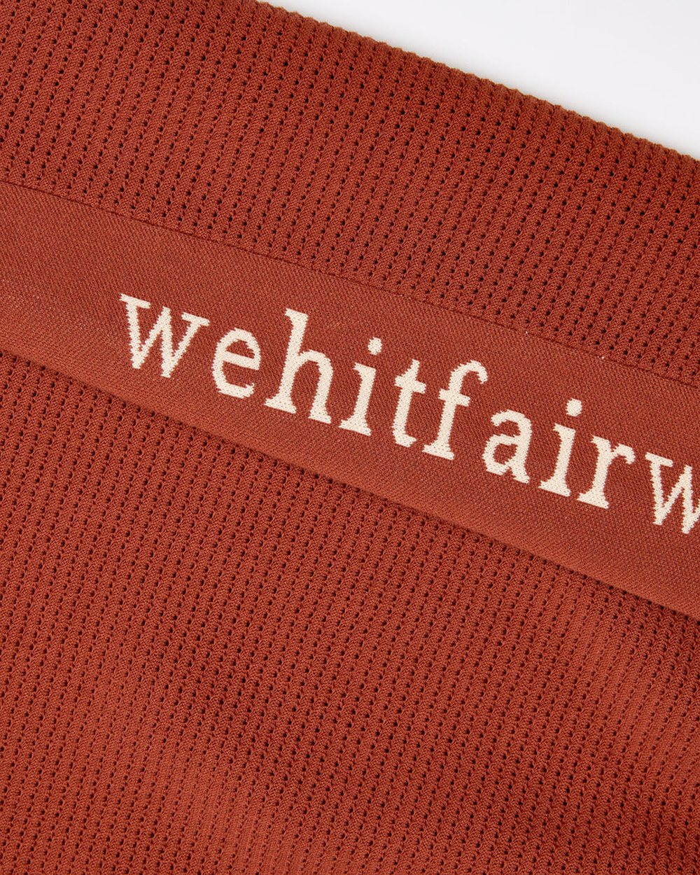 We Hit Fairways Waffle Knit Polo, Clay Red · view 3 of 5