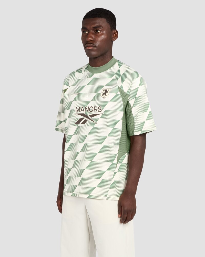 Reebok x Manors Mock Neck Polo in Legacy Green