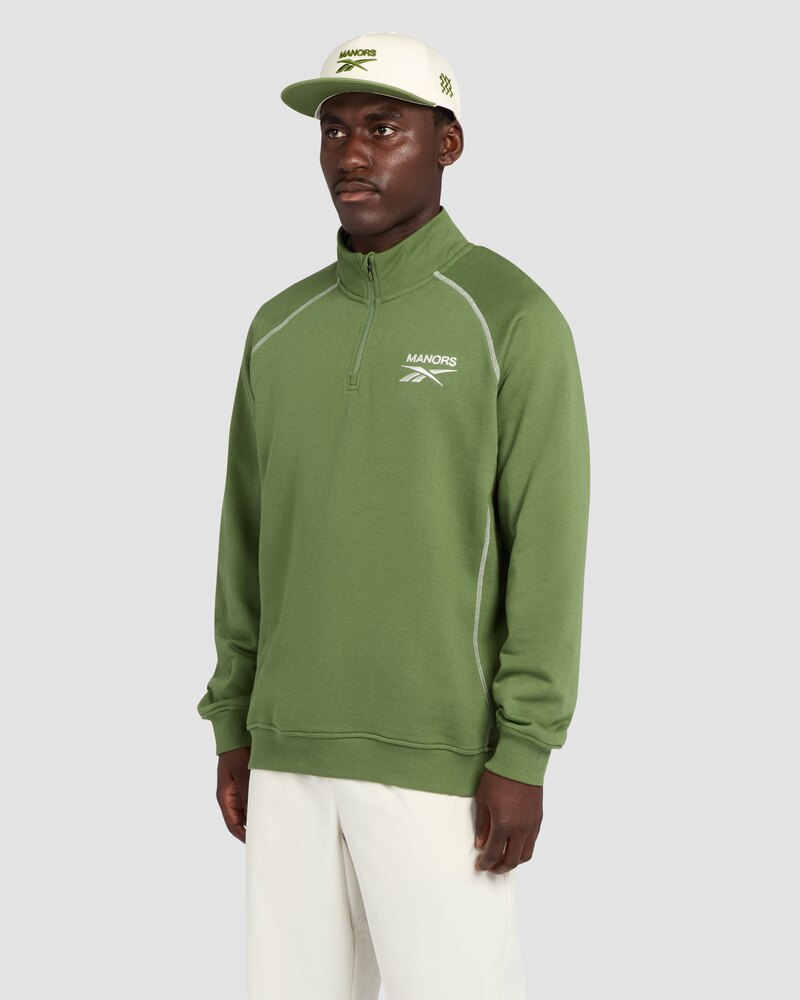 Reebok x Manors Organic 1/4 Zip Pullover Legacy Green &middot; view 1 of 1