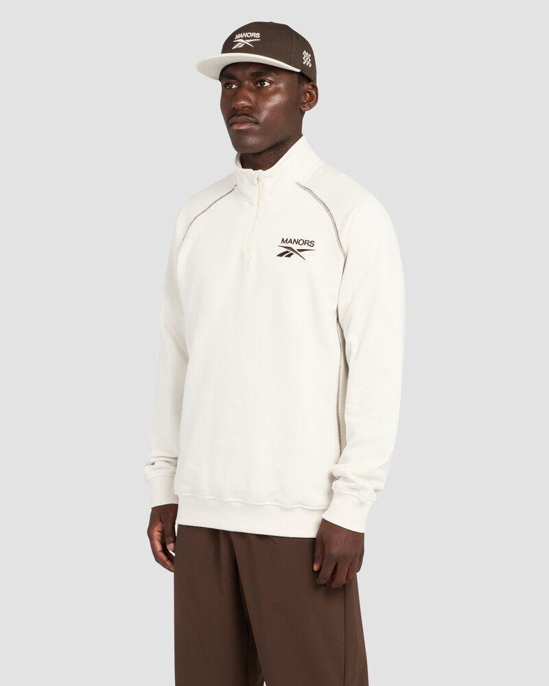 Reebok x Manors Organic 1/4 Zip Pullover Pebble &middot; view 1 of 1
