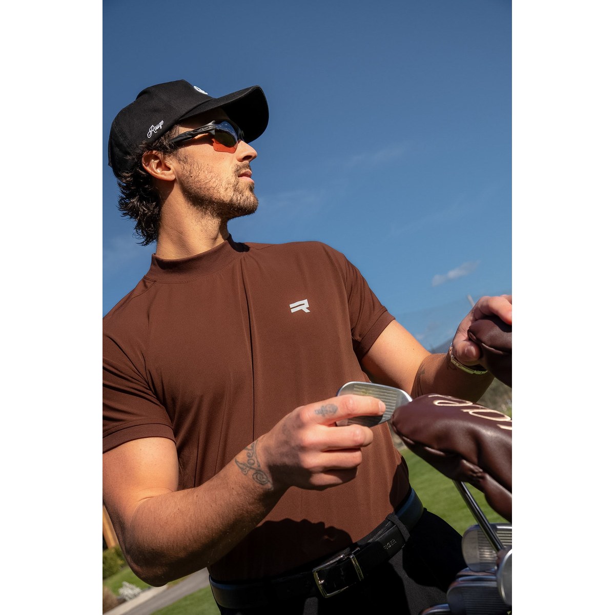Rouqe Golf Brown Mock Neck · view 4 of 6