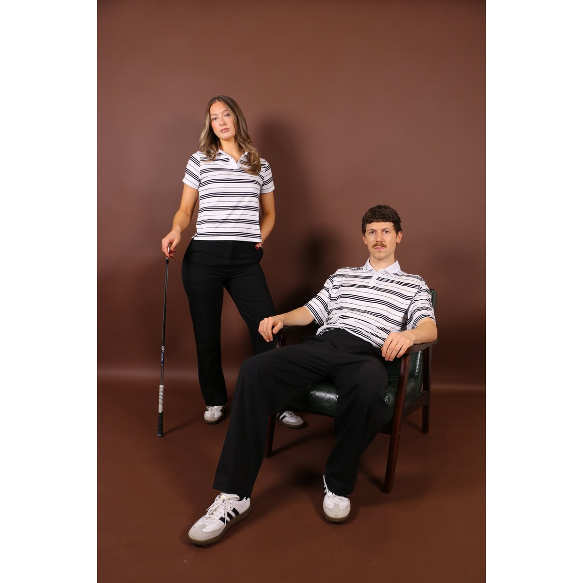 Rouqe Golf B/W Striped Polo · view 2 of 6