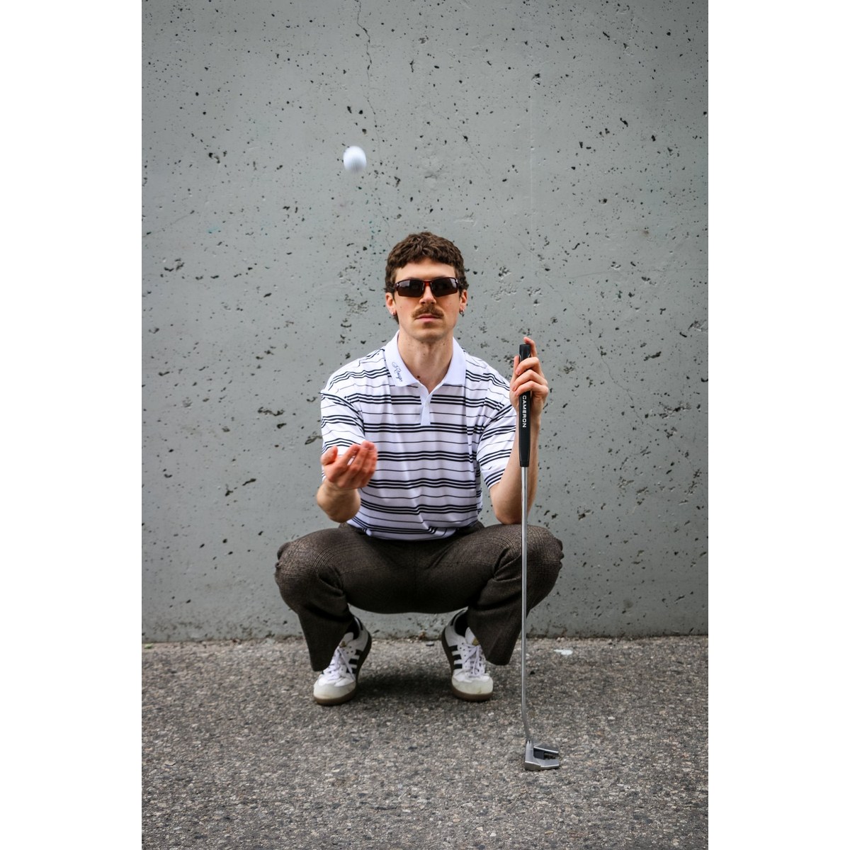Rouqe Golf B/W Striped Polo · view 3 of 6