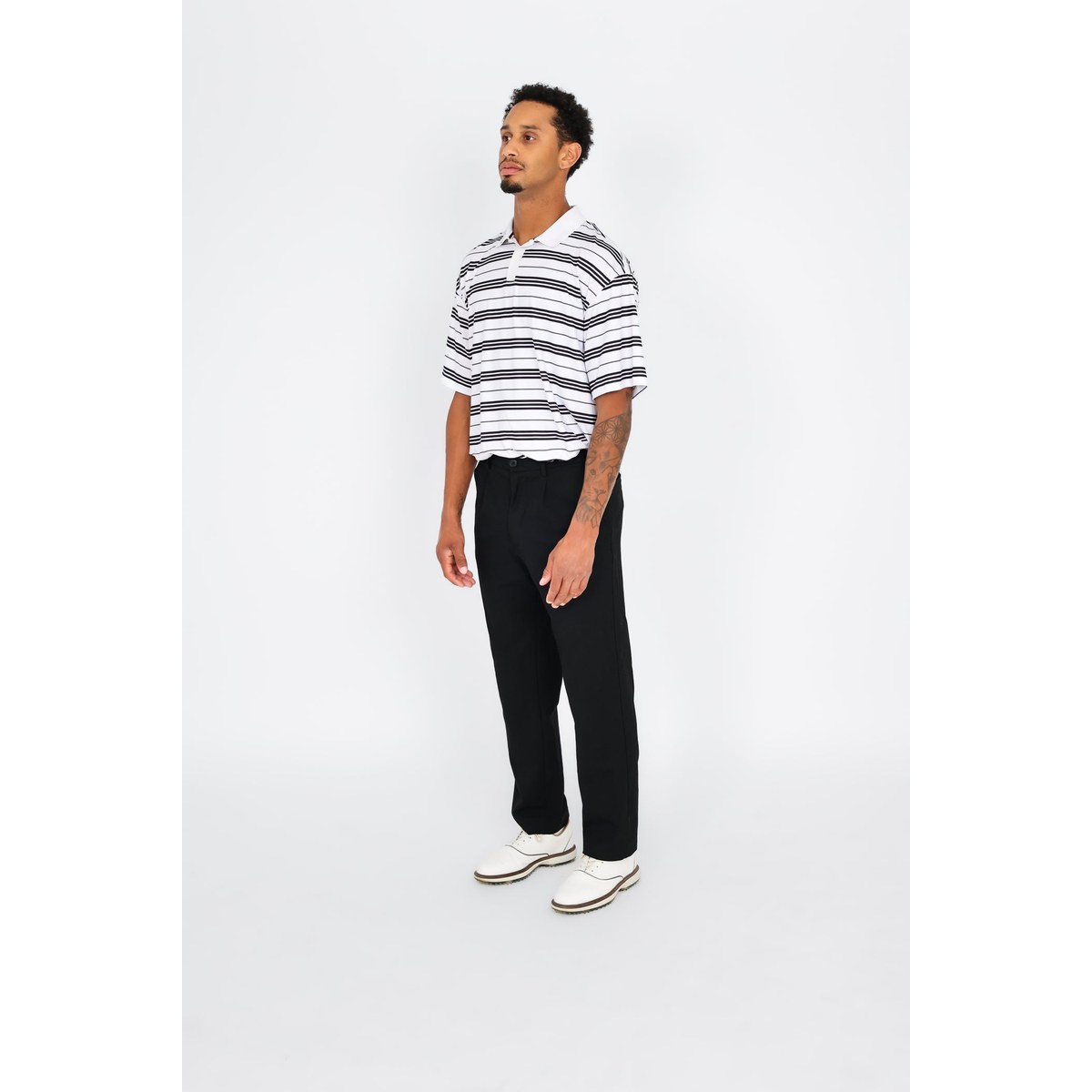 Rouqe Golf B/W Striped Polo · view 6 of 6
