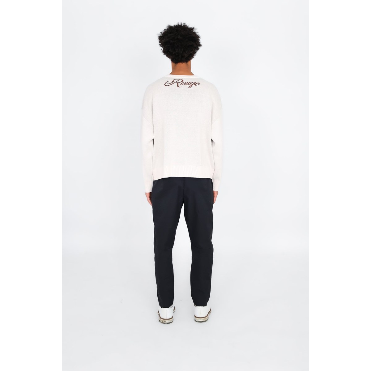 Rouqe Golf “R” Knit Sweater Beige · view 4 of 6