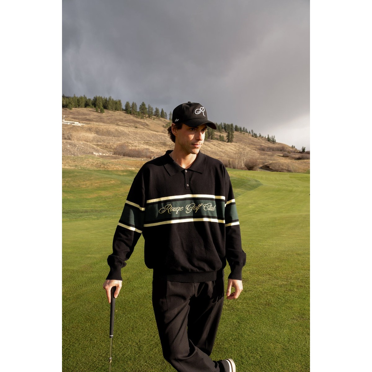 Rouqe Golf Script Long-Sleeve Polo · view 1 of 4