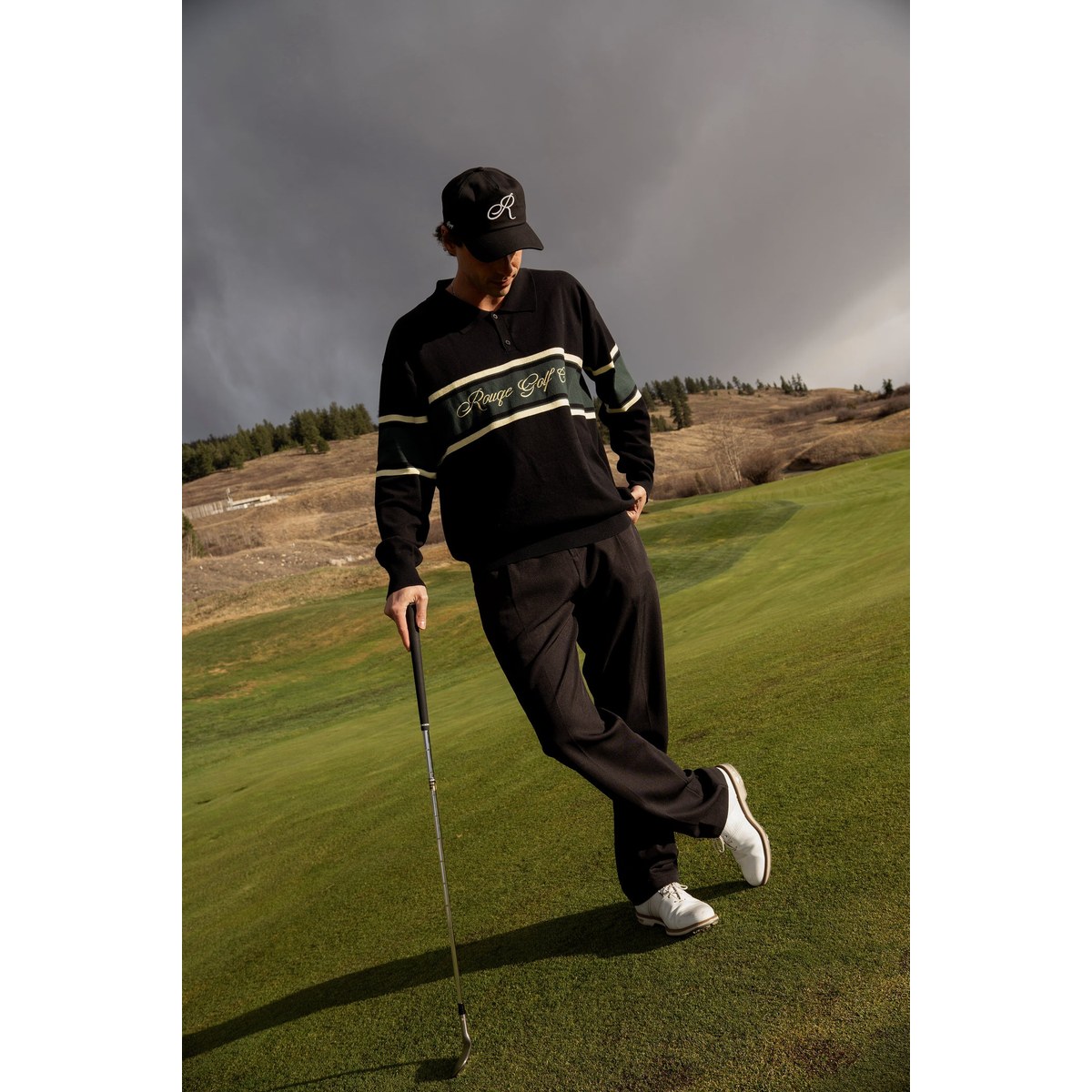 Rouqe Golf Script Long-Sleeve Polo · view 2 of 4