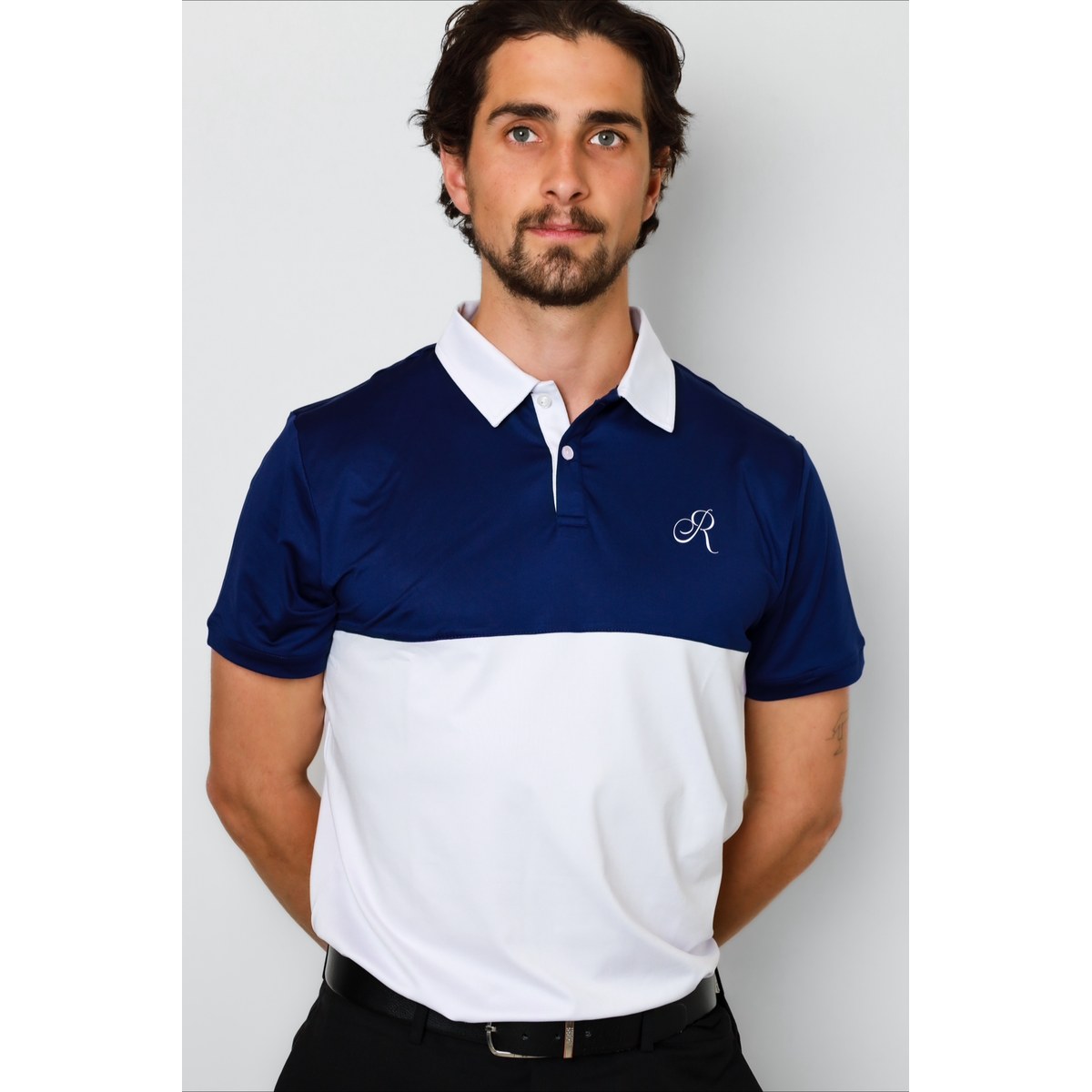 Rouqe Golf Two Tone Polo Blue · view 2 of 5