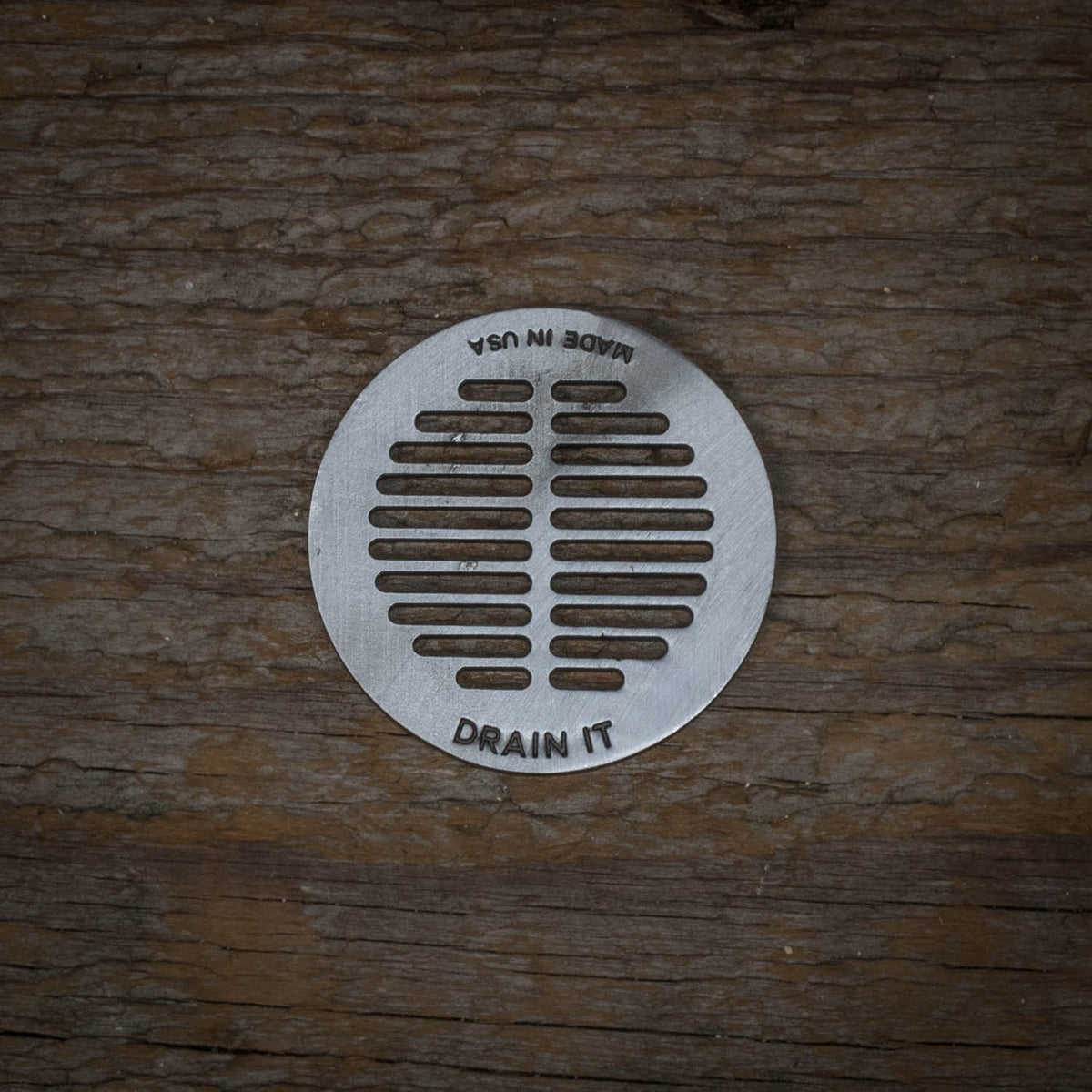 Hand Forged Drain It Ball Marker Steel by Seamus Golf, handmade in Oregon
