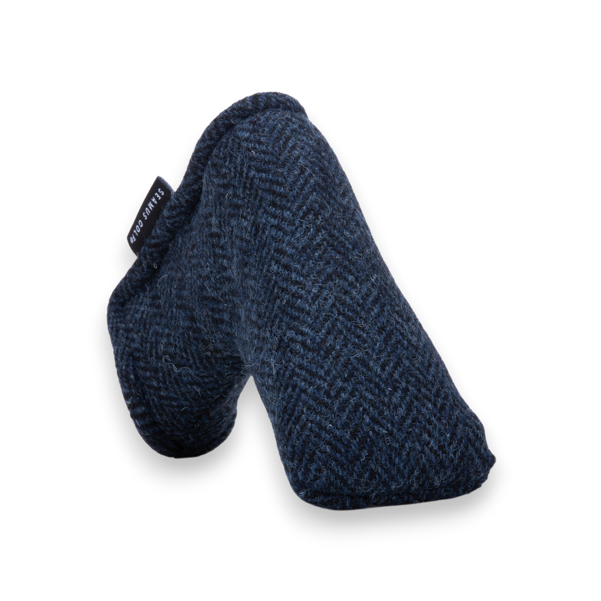 Navy Harris Tweed Blade Putter by Seamus Golf, handmade in Oregon