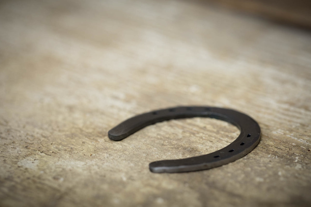 Hand Forged Lucky Horseshoe Marker Steel by Seamus Golf, handmade in Oregon