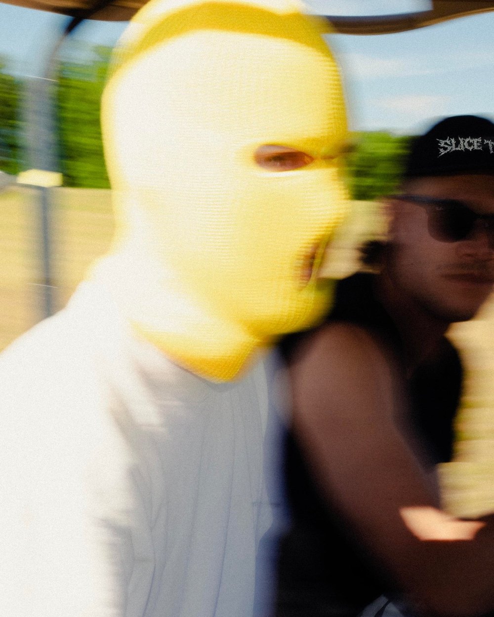 SLICE TOWN Knitted Golf Balaclava, Yellow · view 3 of 3