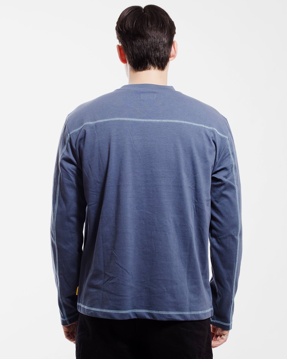 SLICE TOWN Long Sleeve Tee, Dusty Cobalt · view 3 of 4