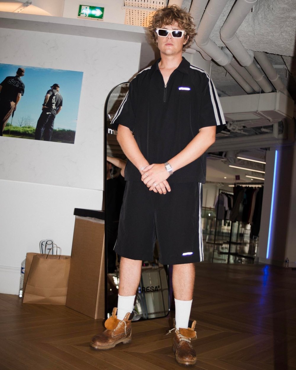 SLICE TOWN Retro Sports Shorts, Charcoal · view 2 of 2