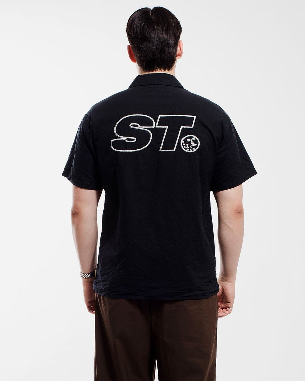 SLICE TOWN Button Down Shirt, Charcoal · view 1 of 3