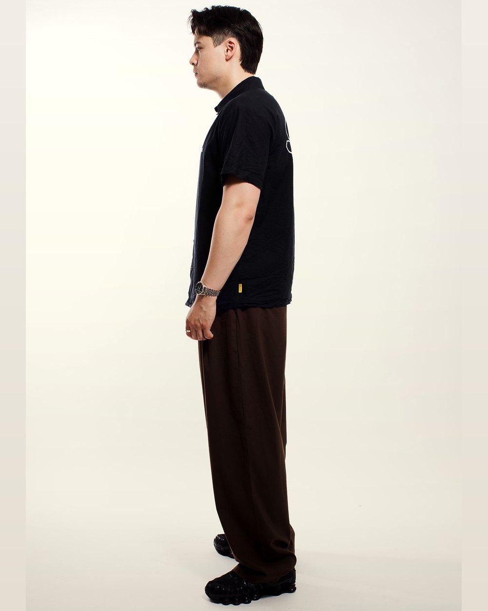 SLICE TOWN Button Down Shirt, Charcoal · view 3 of 3
