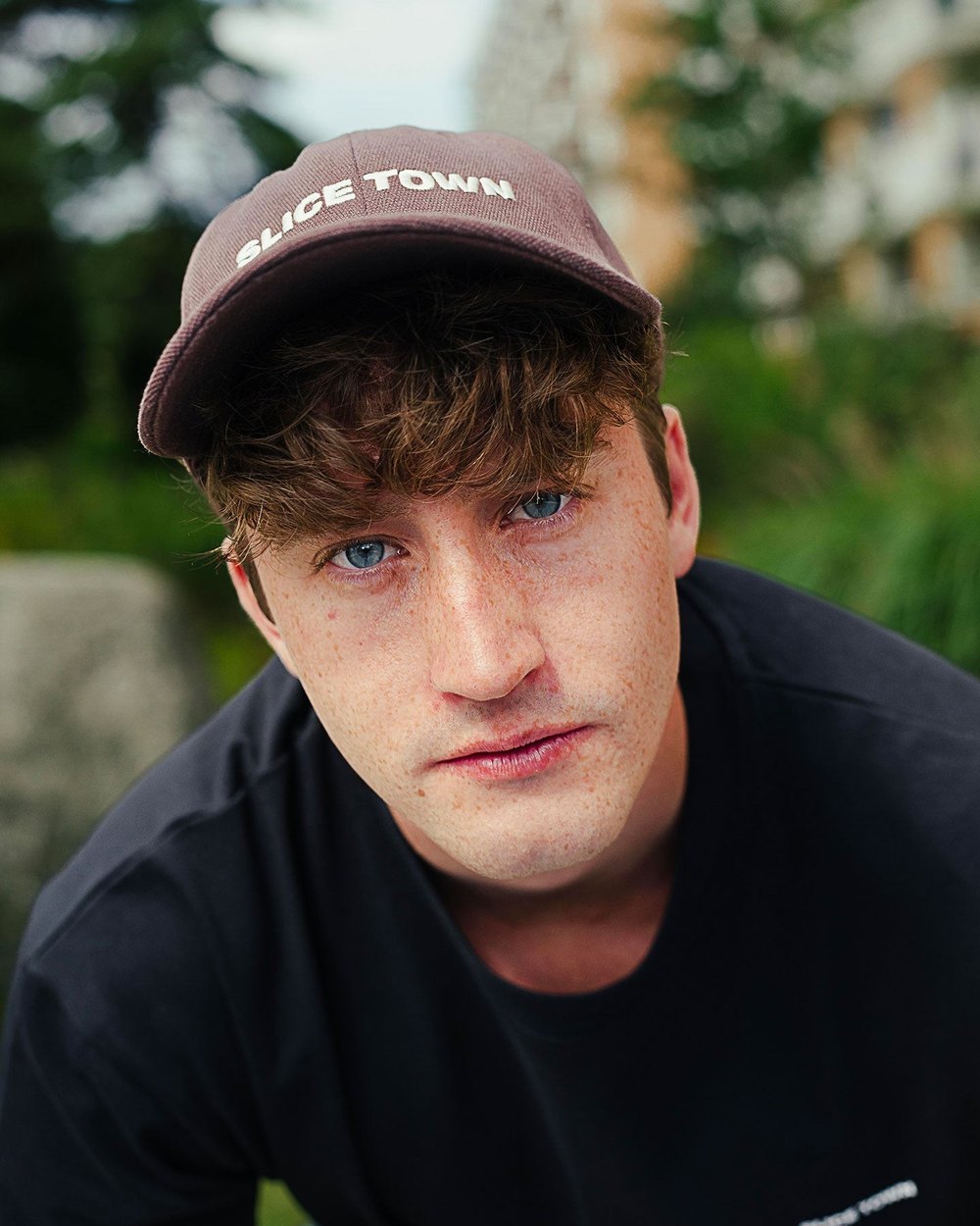 SLICE TOWN Canvas Logo Cap, Brown · view 2 of 3