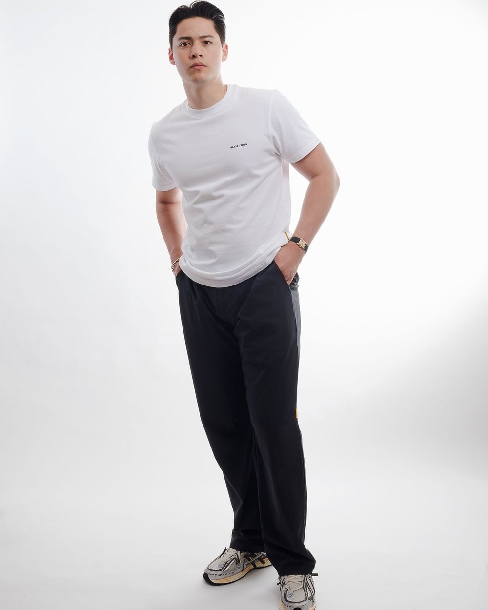 SLICE TOWN Regular Fit Tee, White · view 2 of 4