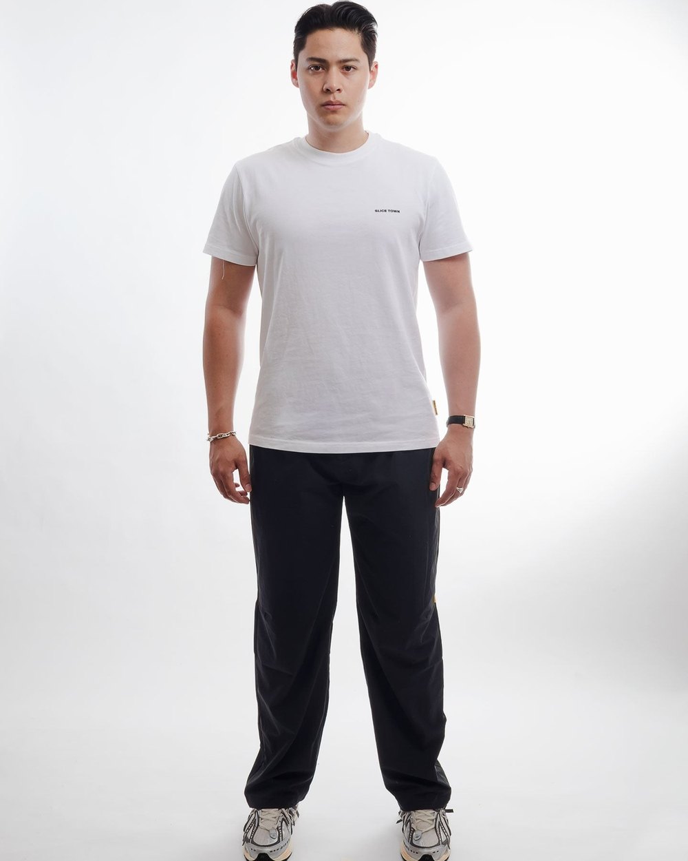 SLICE TOWN Regular Fit Tee, White · view 4 of 4