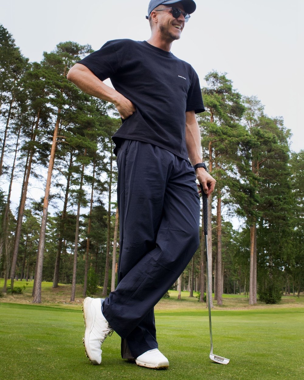 SLICE TOWN Straight Fit Tech Pants, Dark Navy · view 1 of 1