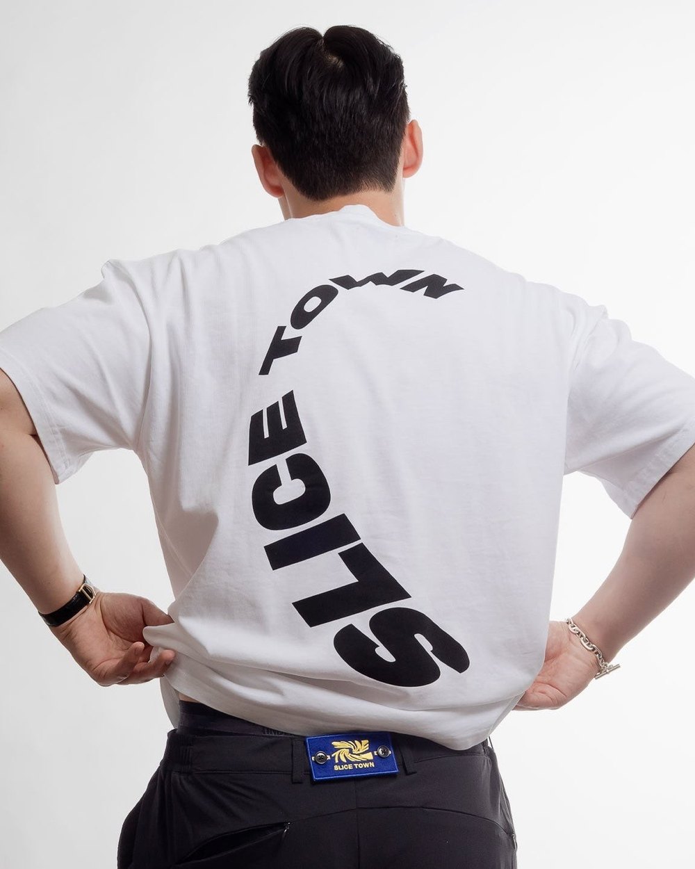 SLICE TOWN Relaxed Fit Tee, White · view 2 of 4