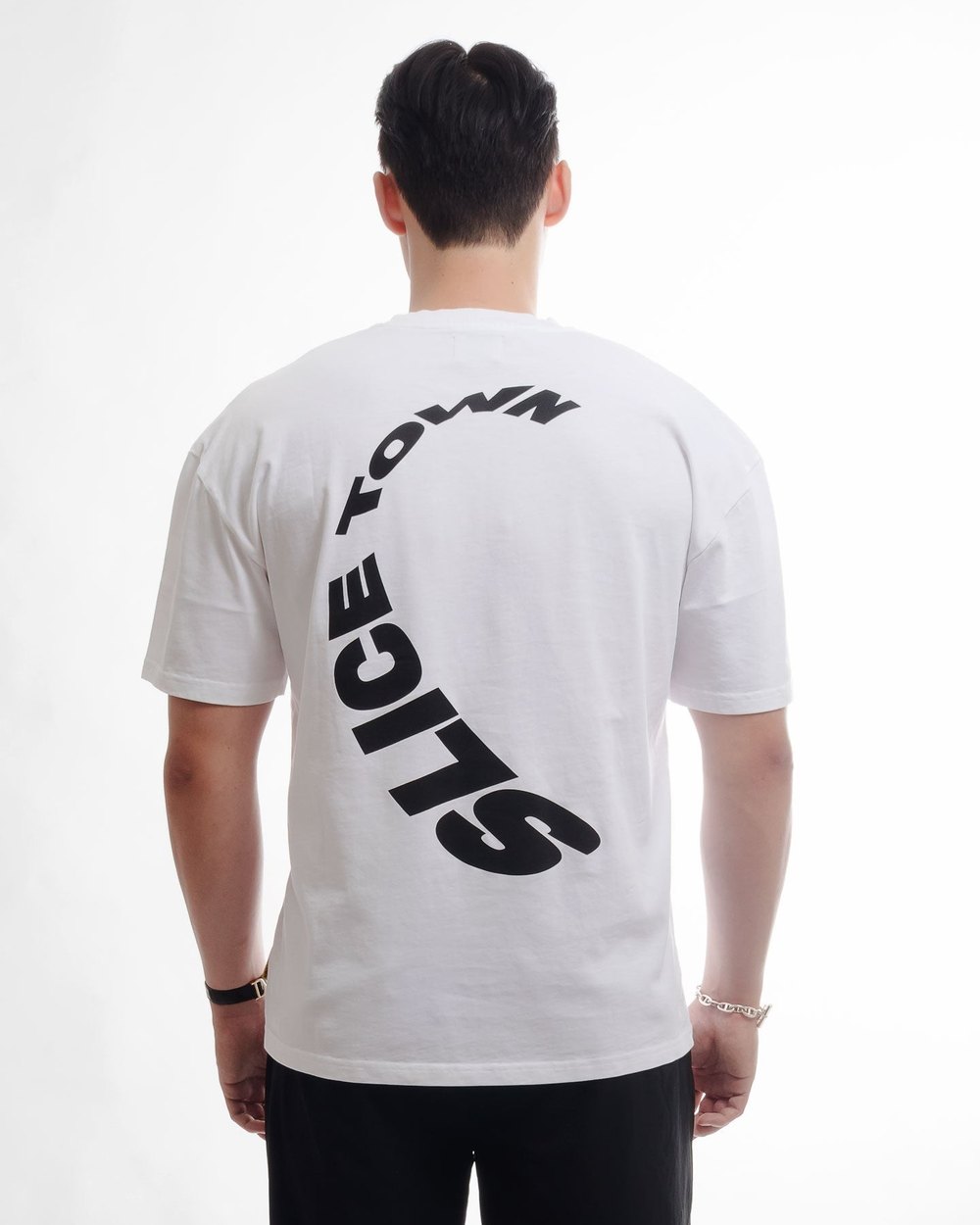 SLICE TOWN Relaxed Fit Tee, White · view 4 of 4