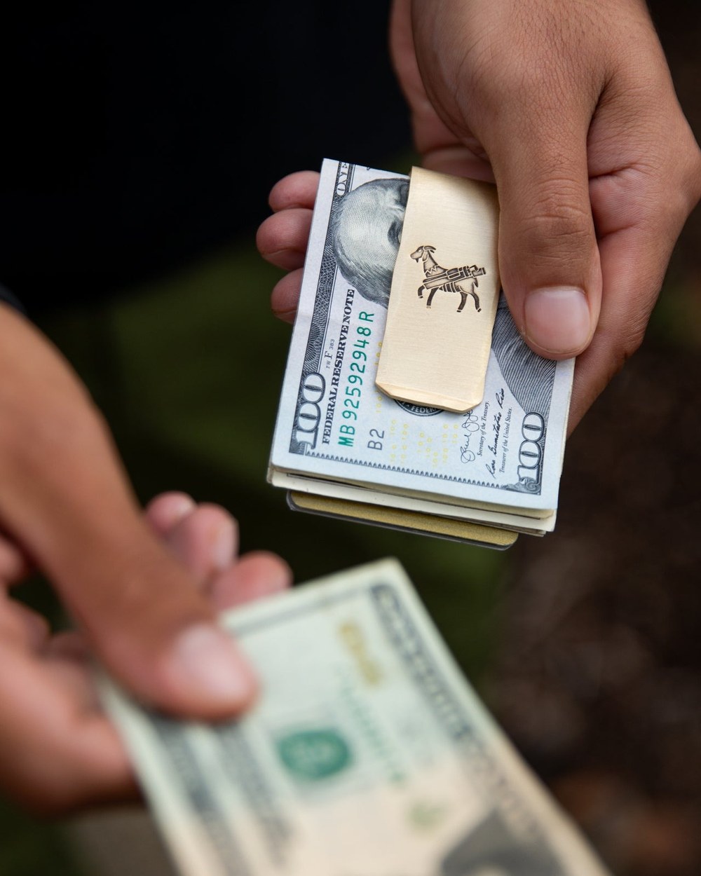 Seamus Golf Hand Forged Seamus Goat Money Clip, Bronze · view 1 of 3