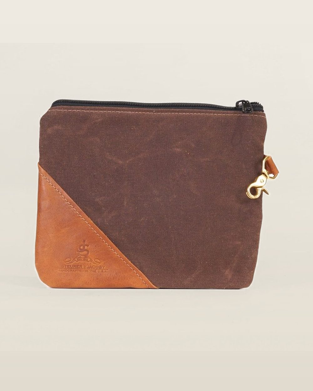 Steurer & Jacoby 9″ x 8″ Valuables Pouch, Waxed Canvas · view 1 of 3